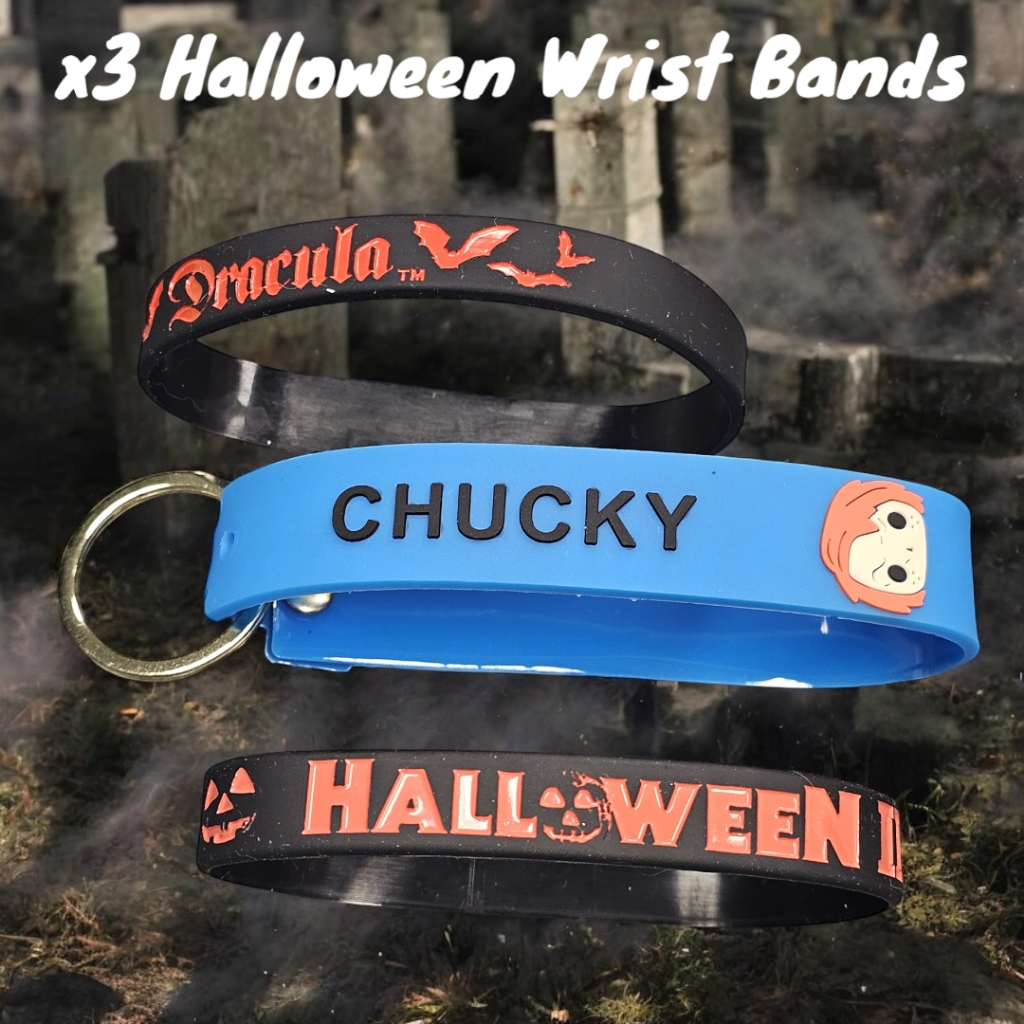 X3 Halloween Themed Wrist Bands